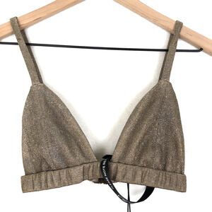 NWT SLA The Label Astrid Bralette Sz XS Bronze Metallic Sparkly NEW‎